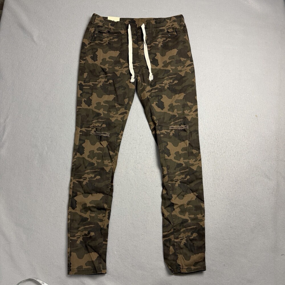 American Bazi Women's Casual Camouflage Jogger Skinny Cargo Pants Sz L